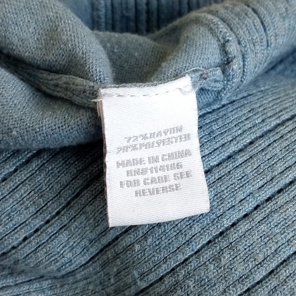 Linda Matthews Women's Sky Blue Nylon Blend Long Sleeve Open Cardigan L - Picture 4 of 9